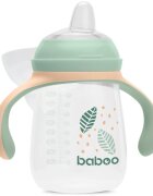 Baboo Cup with Silicone Spout ceasca cu mânere Peachy Keen 6m+ 1 buc