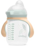 Baboo Cup with Silicone Spout ceasca cu mânere Peachy Keen 6m+ 1 buc