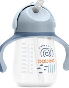 Baboo Cup with Silicone Straw ceasca cu pai Blue Haze 9m+ 1 buc