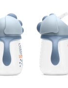 Baboo Cup with Silicone Straw ceasca cu pai Blue Haze 9m+ 1 buc