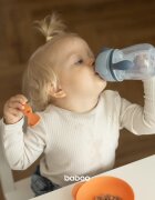 Baboo Cup with Silicone Straw ceasca cu pai Blue Haze 9m+ 1 buc