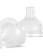 Baboo Liquid Silicone Teat Fast Flow tetină pentru biberon 6m+ 2 buc