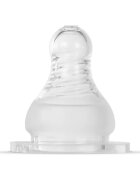 Baboo Liquid Silicone Teat Fast Flow tetină pentru biberon Narrow Neck 6m+ 2 buc