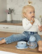 Baboo Silicone Bowl bol din silicon cu ventuză Blue Haze 6m+ 1 buc