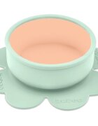 Baboo Silicone Bowl bol din silicon cu ventuză Peachy Keen 6m+ 1 buc
