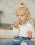 Baboo Silicone Spoon linguriță Blue Haze 6m+ 1 buc