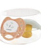 Baboo Soothers Orthodontic Latex with Case suzetă Peachy Keen 0-6 m 2 buc