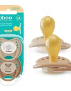 Baboo Soothers Round Latex with Case suzetă Au Naturale 0-6 m 2 buc