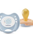 Baboo Soothers Round Latex with Case suzetă Blue Haze 6-12 m 2 buc