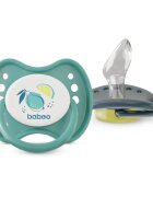 Baboo Soothers Silicone Orthodontic with Case suzetă Lagoon Fiesta 6-12 m 2 buc