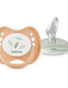 Baboo Soothers Silicone Orthodontic with Case suzetă Peachy Keen 0-6 m 2 buc