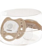 Baboo Soothers Silicone Symmetrical with Case suzetă Au Naturale 0-6 m 2 buc