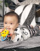 Baby Einstein Soothing Star Teether & Rattle Toy jucărie pentru dentiție cu zornăitoare 0 m+ 1 buc
