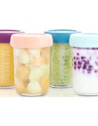 Babymoov Bowls Glass castron cu capac Glass 4x220 ml