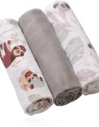 BabyOno Muslin Diapers Super Soft scutece textile Grey 70x70 cm 3 buc