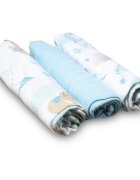 BabyOno Natural Bamboo Diapers Blue scutece textile 70x70 cm 3 buc