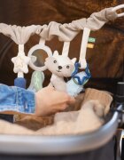 BabyOno Raccoon jucărie suspendabilă contrastantă 0m+ 1 buc
