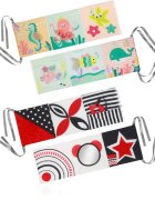BabyOno Reversible Sensory Cloth Book 0m+ carte educativă contrastantă Under the Sea 1 buc