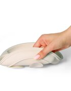 BabyOno Siilicone Plate 6m+ farfurie compartimentată cu ventuză Beige 1 buc