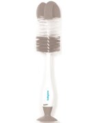 BabyOno Take Care Brush for Bottles and Teats perie de curățare 2 in 1 Grey 1 buc
