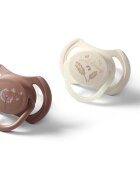 BabyOno Take Care Symmetrical Silicone Soothers suzetă Day & Night 18m+ 2 buc