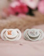 BabyOno Take Care Symmetrical Silicone Soothers suzetă Day & Night 6-18m+ 2 buc