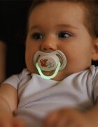 BabyOno Take Care Symmetrical Silicone Soothers suzetă Day & Night 6-18m+ 2 buc