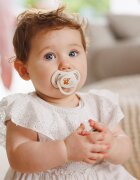 BabyOno Take Care Symmetrical Silicone Soothers suzetă Day & Night 6-18m+ 2 buc