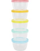 Badabulle Maxi Fun Colors castron cu capac 5x250 ml