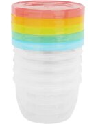 Badabulle Maxi Fun Colors castron cu capac 5x250 ml