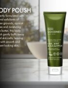Baylis & Harding Goodness Awaken Senses peeling pentru corp cu efect revigorant parfum Lime Mint & Eucalyptus 225 ml
