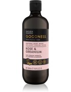 Baylis & Harding Goodness Rose & Geranium gel de duș cu arome florale 500 ml
