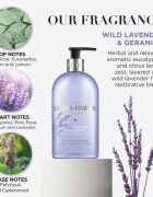 Baylis & Harding Wild Lavender & Geranium Săpun lichid pentru mâini cu efect de hidratare 500 ml