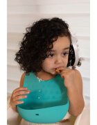 BBLÜV Pöket bavețică cu linguriță Grey/Aqua 2 buc
