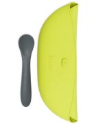 BBLÜV Pöket bavețică cu linguriță Grey/Lime 2 buc