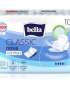 BELLA Nova Classic Comfort absorbante menstruale cu aripioare 10 buc