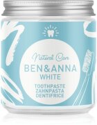 BEN&ANNA Natural Toothpaste White pastă de dinți în borcan de sticlă cu efect de albire 100 ml