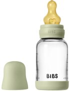 BIBS Baby Glass Bottle Round Latex biberon anticolici Sage 1 buc