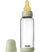 BIBS Baby Glass Bottle Round Latex biberon anticolici Sage 1 buc