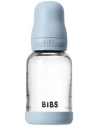 BIBS Baby Glass Bottle Silicone biberon anticolici cu suzetă din silicon Baby Blue 1 buc