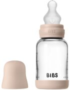 BIBS Baby Glass Bottle Silicone biberon anticolici cu suzetă din silicon Blush 1 buc