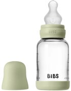 BIBS Baby Glass Bottle Silicone biberon anticolici cu suzetă din silicon Sage 1 buc