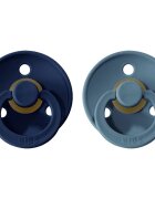 BIBS Colour Natural Rubber Size 1: 0+ months suzetă Deep Space / Petrol 2 buc