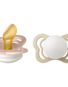 BIBS Couture Glow Natural Rubber Size 1: 0+ months suzetă Blush / Vanilla 2 buc