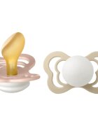 BIBS Couture Glow Natural Rubber Size 2: 6+ months suzetă Blush / Vanilla 2 buc