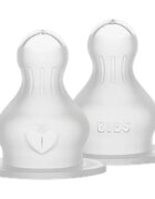 BIBS Silicone Bottle Nipple tetină pentru biberon Fast Flow 2 buc