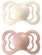 BIBS Supreme Natural Rubber Size 1: 0+ months suzetă Ivory / Blush 2 buc