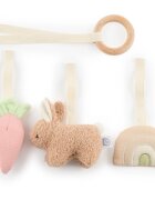 Bieco Activity Toy Bunny Fine jucărie suspendabilă contrastantă 1 buc