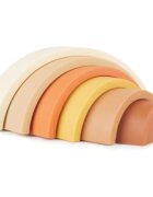 Bieco Silicone Rainbow curcubeu pliabil 12 m+ Chocolate Bliss 6 buc