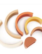Bieco Silicone Rainbow curcubeu pliabil 12 m+ Chocolate Bliss 6 buc